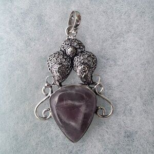 2/35$ NWOT amethyst pendant 925 silver